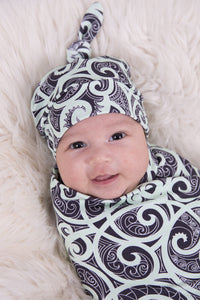 Beautiful baby beanies using Maori designs from nz clothing company Emere.